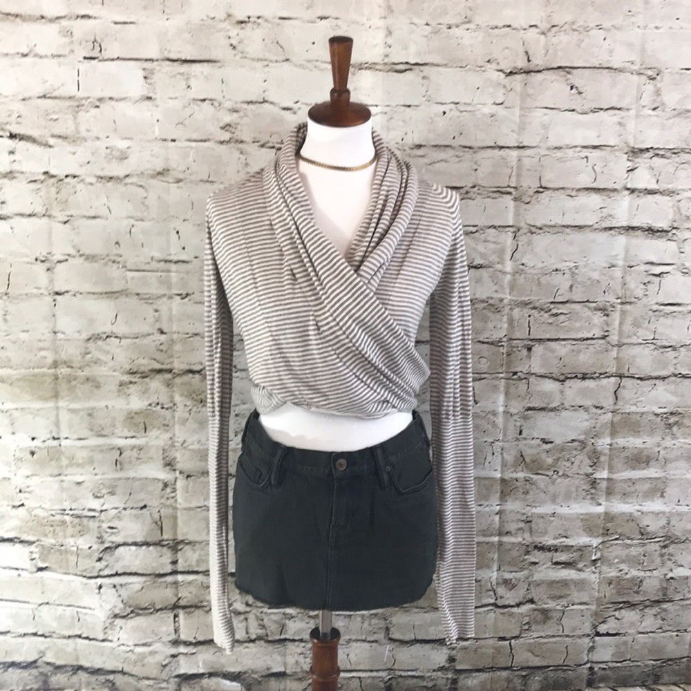 || All Saints || Stripe Manila Pirate Cardigan US6
